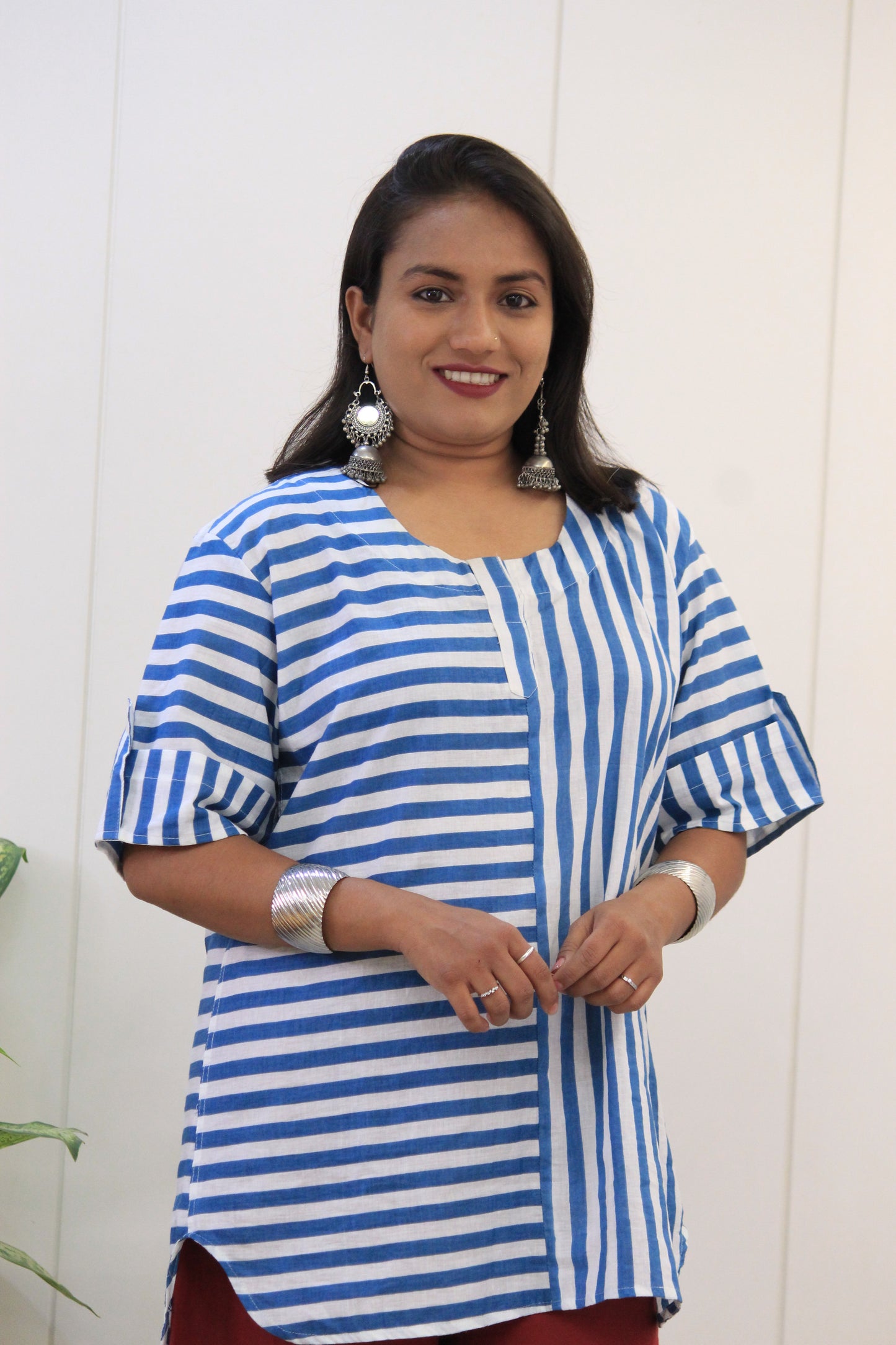 Neelaya Blue Stripes Co-ord Set