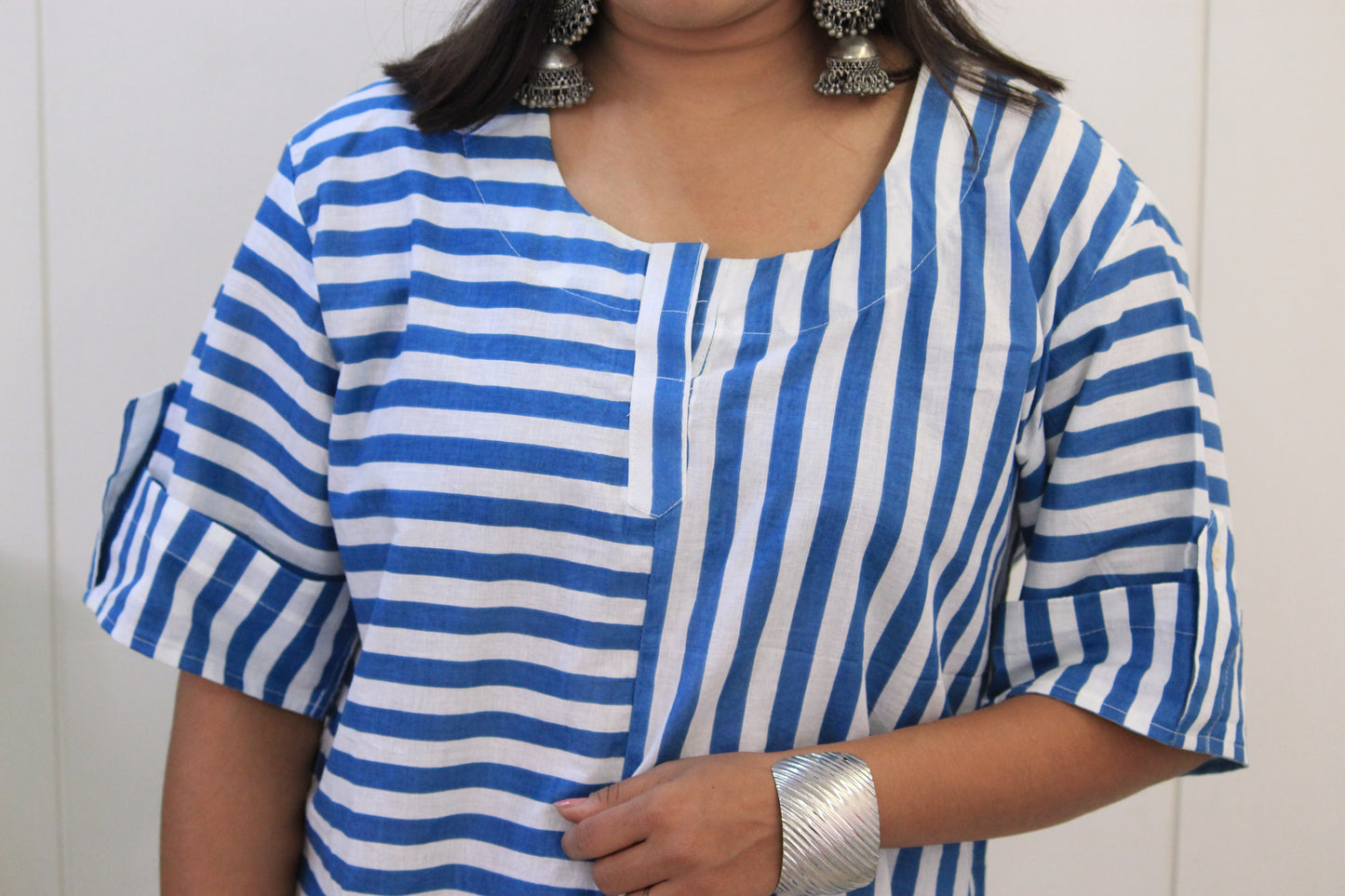 Neelaya Blue Stripes Co-ord Set