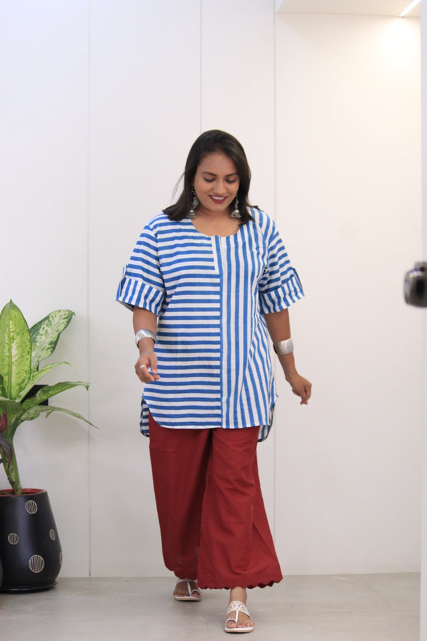 Neelaya Blue Stripes Co-ord Set