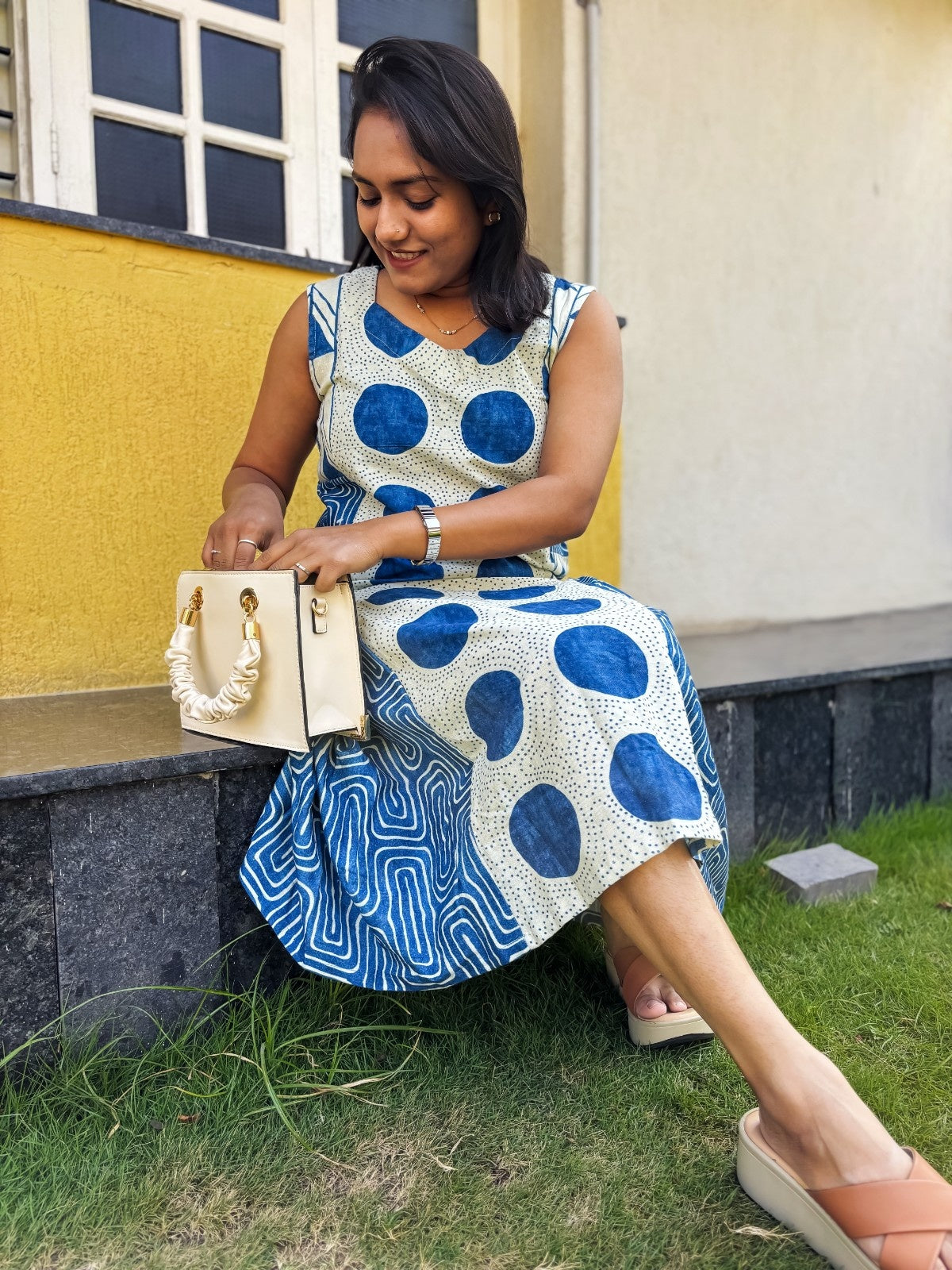 Blue Harmony Flare Dress