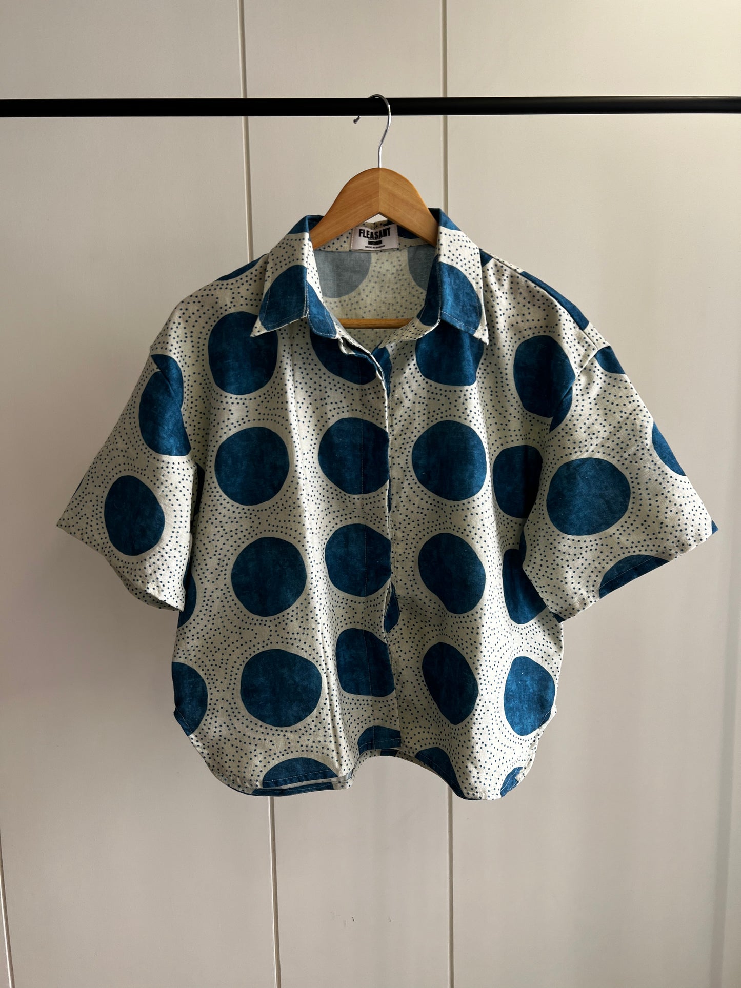 Azure Polka Oversized Shirt