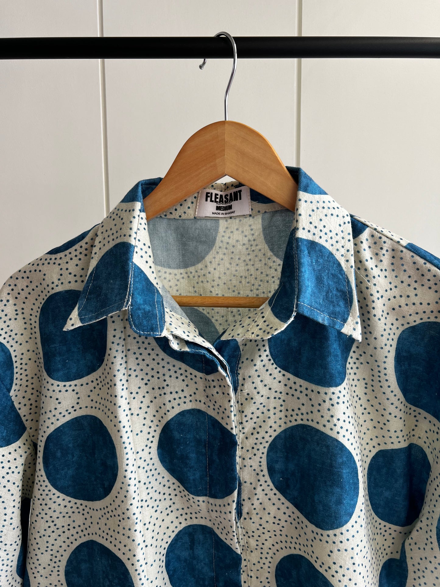 Azure Polka Oversized Shirt